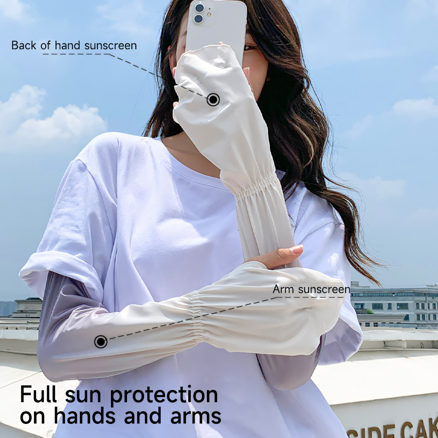 Garden Gloves - Driving Fingerless Sun Sleeves Adjustable Arm