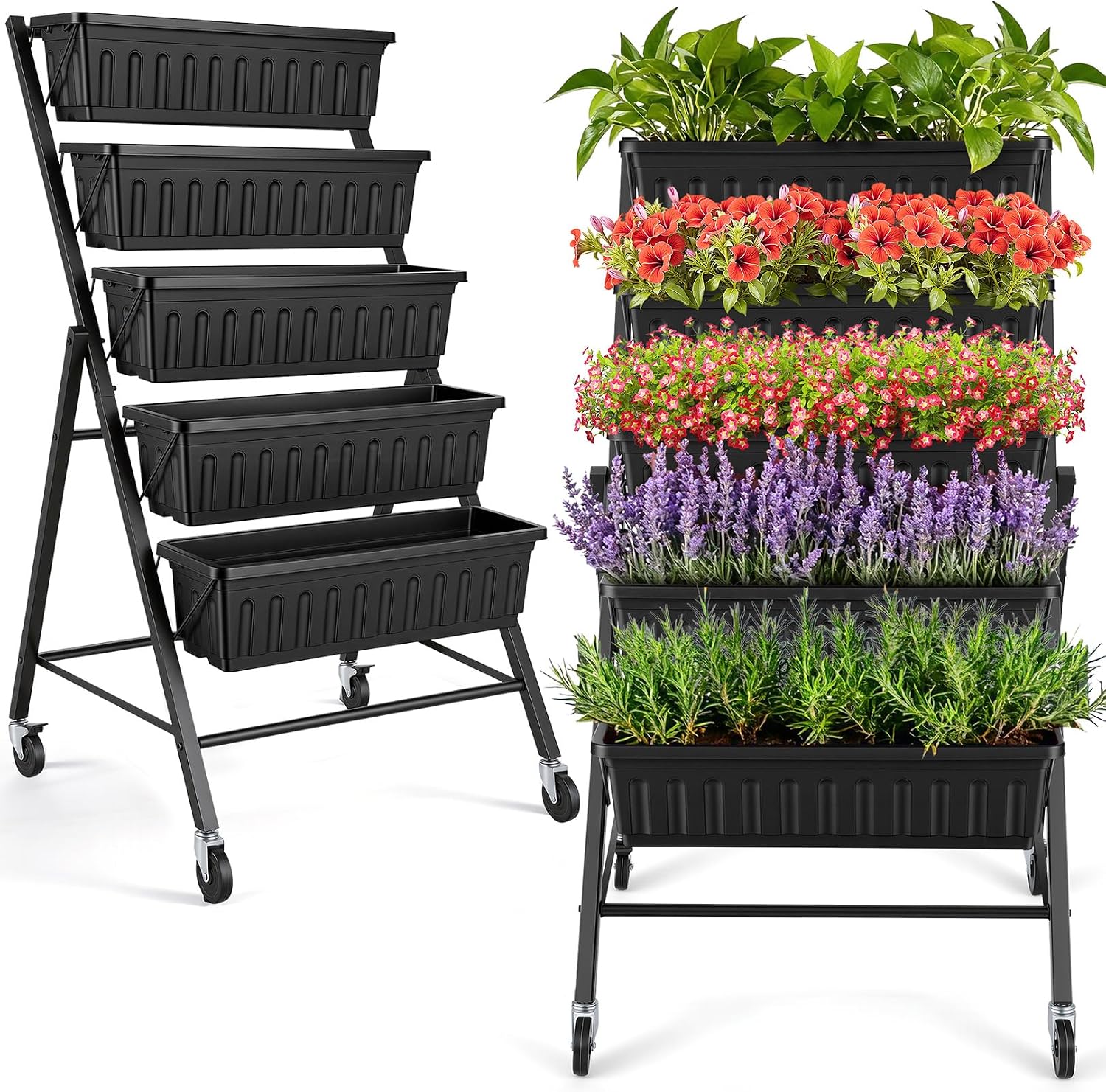 Vertical Planter - Vertical Raised Garden Bed With Wheels,