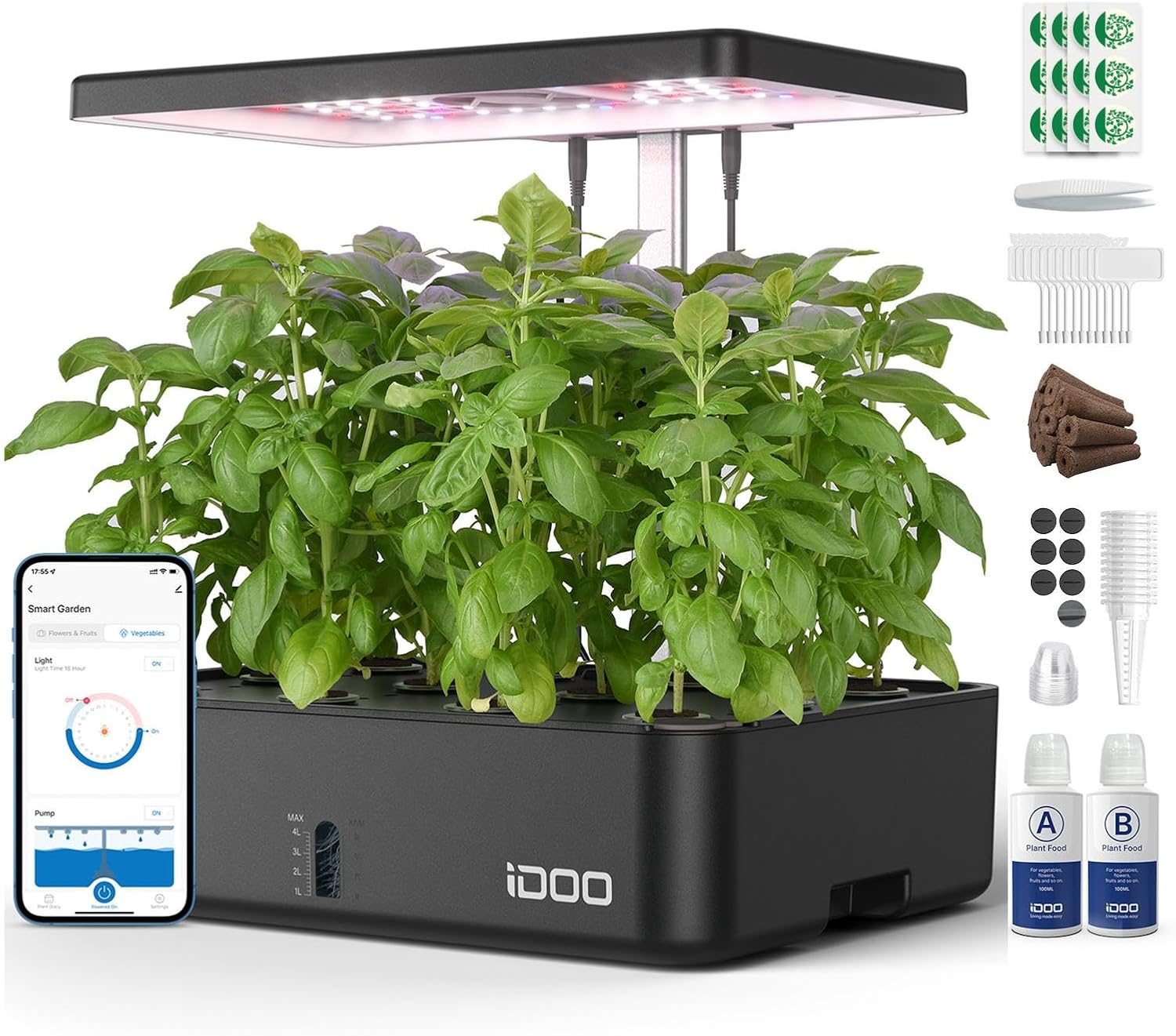 Indoor Herb Garden - 12 Pods WiFi Hydroponics Growing System