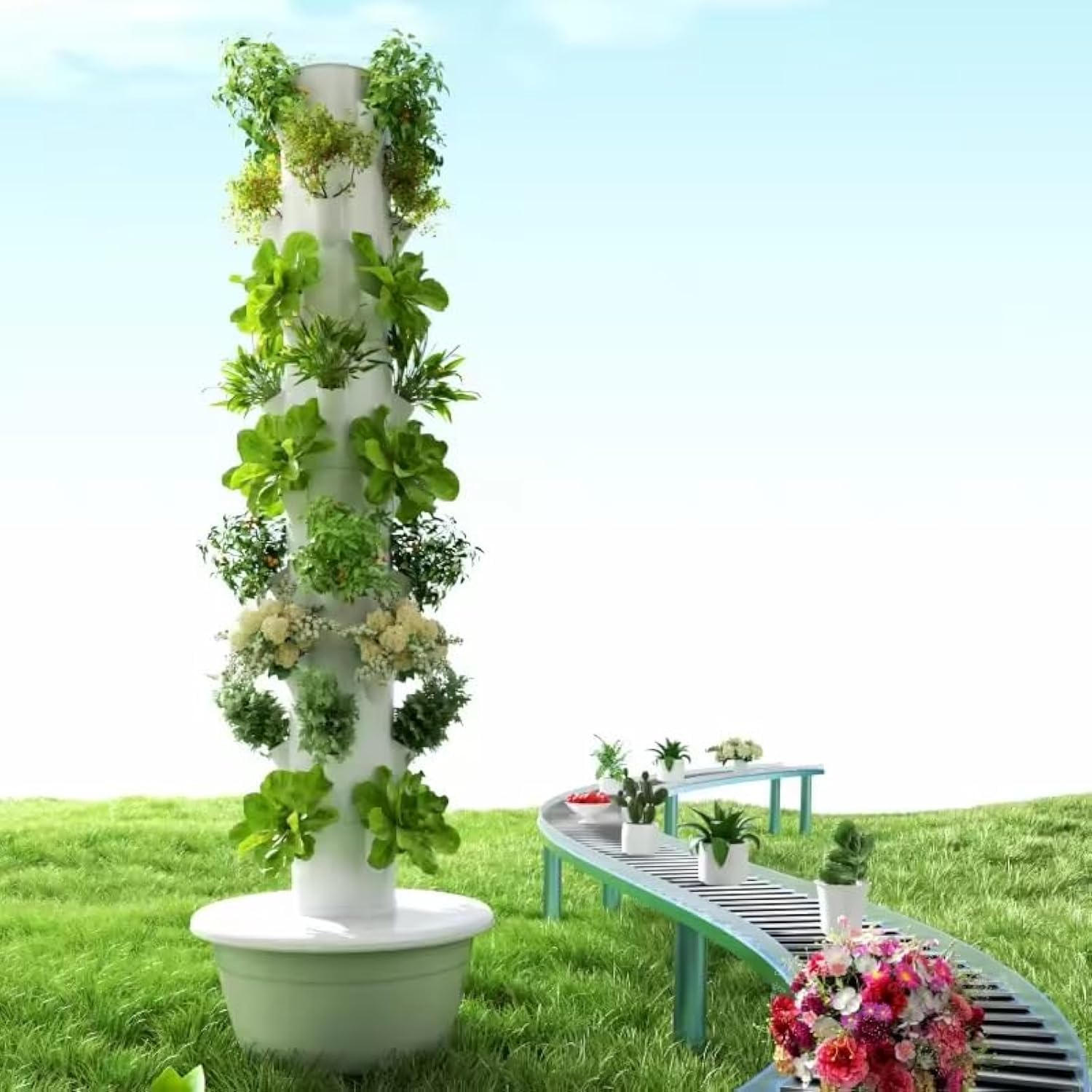 Vertical Planter - Vertical Hydroponic Grow Tower Aeroponic Tower