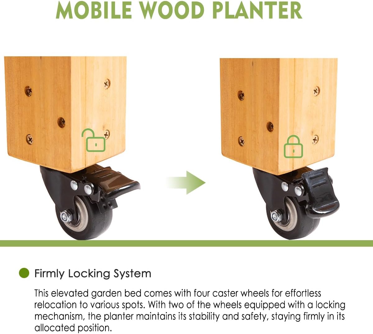 Mobile Wooden Elevated Raised  - đánh giá và giá Raised Garden Bed