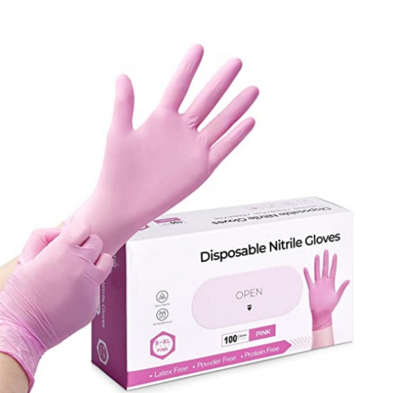 Pink Nitrile Disposable Gloves - đánh giá và giá Garden Gloves