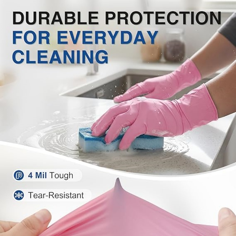 Pink Nitrile Disposable Gloves - đánh giá và giá Garden Gloves
