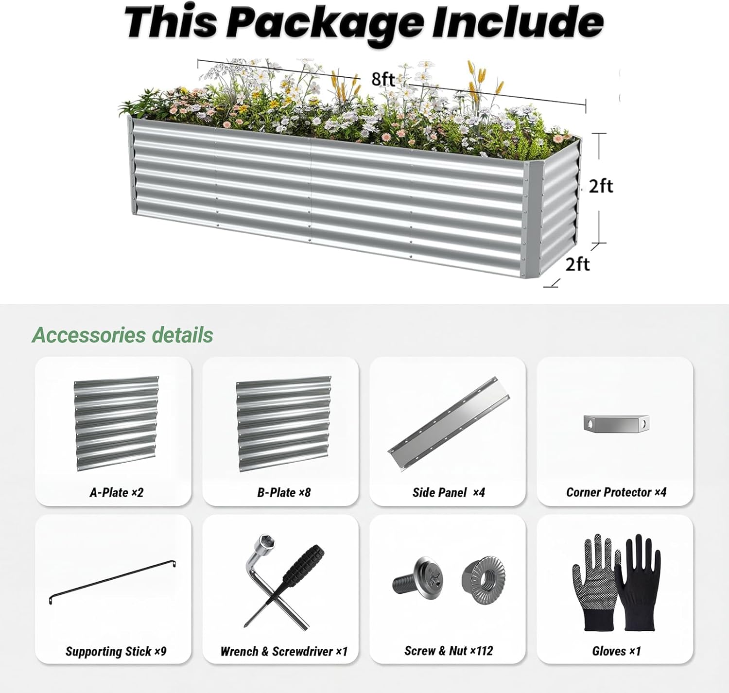 Outdoor Galvanized Raised Gard - đánh giá và giá Raised Garden Bed