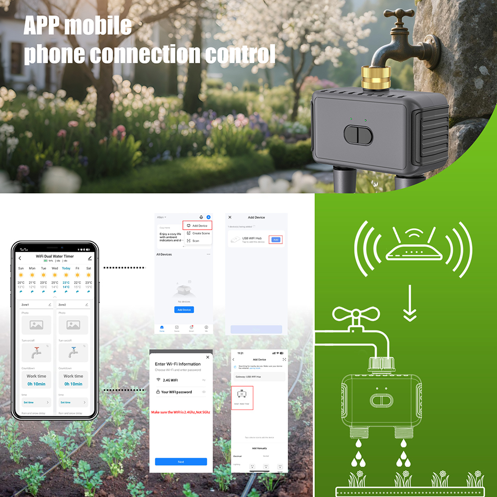 Wifi Automatic Water Timer Dua - đánh giá và giá Trowel Garden Tools