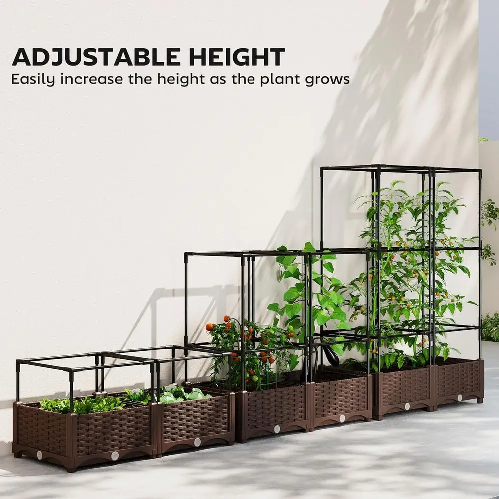Elevated Garden Bed with Trell - đánh giá và giá Self Watering Planter