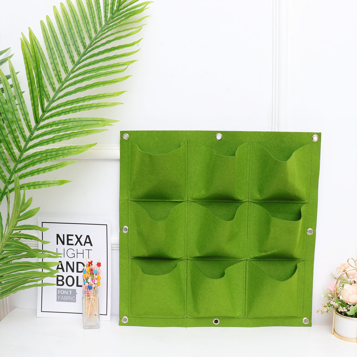 9-Pocket Wall Hanging Plant Ba - đánh giá và giá Vertical Planter