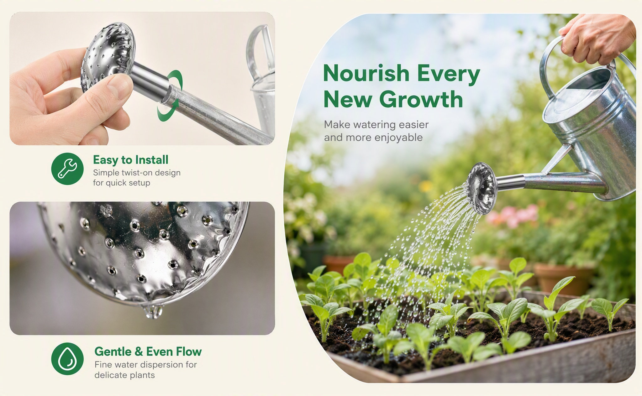 Stainless Steel Water Can Spra - đánh giá và giá Watering Can