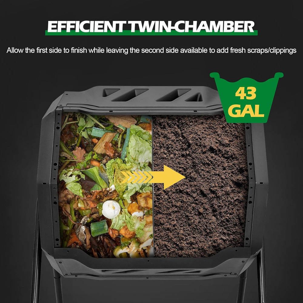 43 Gallon Compost Tumbler Bin  - đánh giá và giá Compost Bin