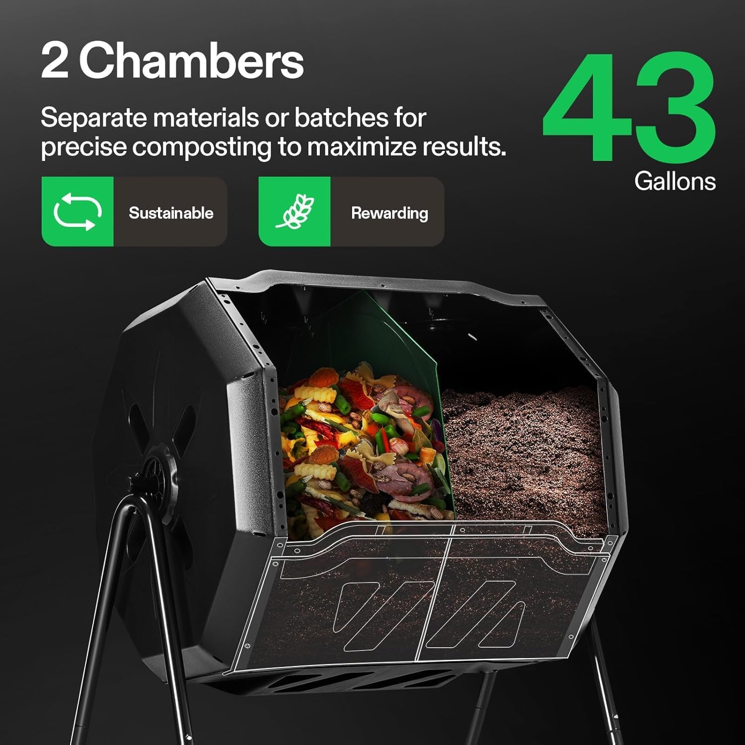 VIVOSUN Outdoor Tumbling Compo - đánh giá và giá Compost Bin