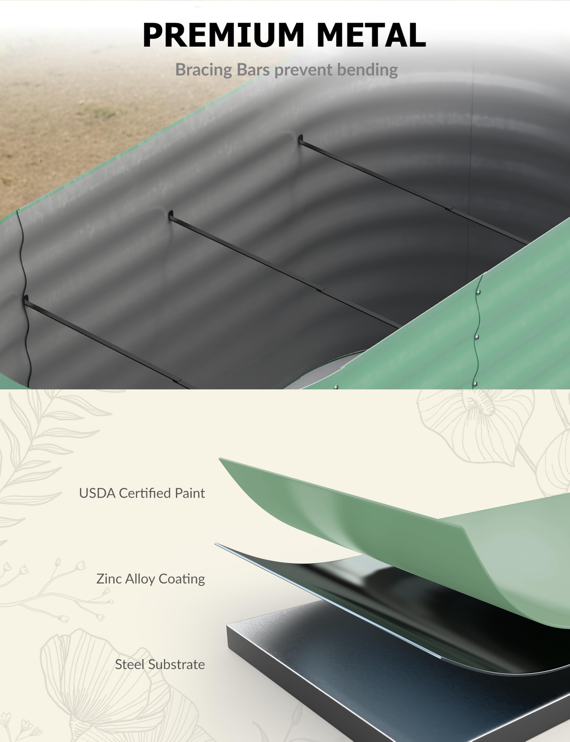 8x4x1.5 ft Galvanized Raised G - đánh giá và giá Raised Garden Bed
