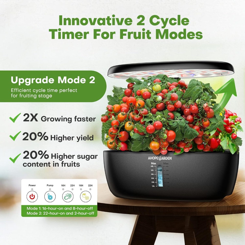12 Pod Hydroponic Garden with  - đánh giá và giá Indoor Herb Garden