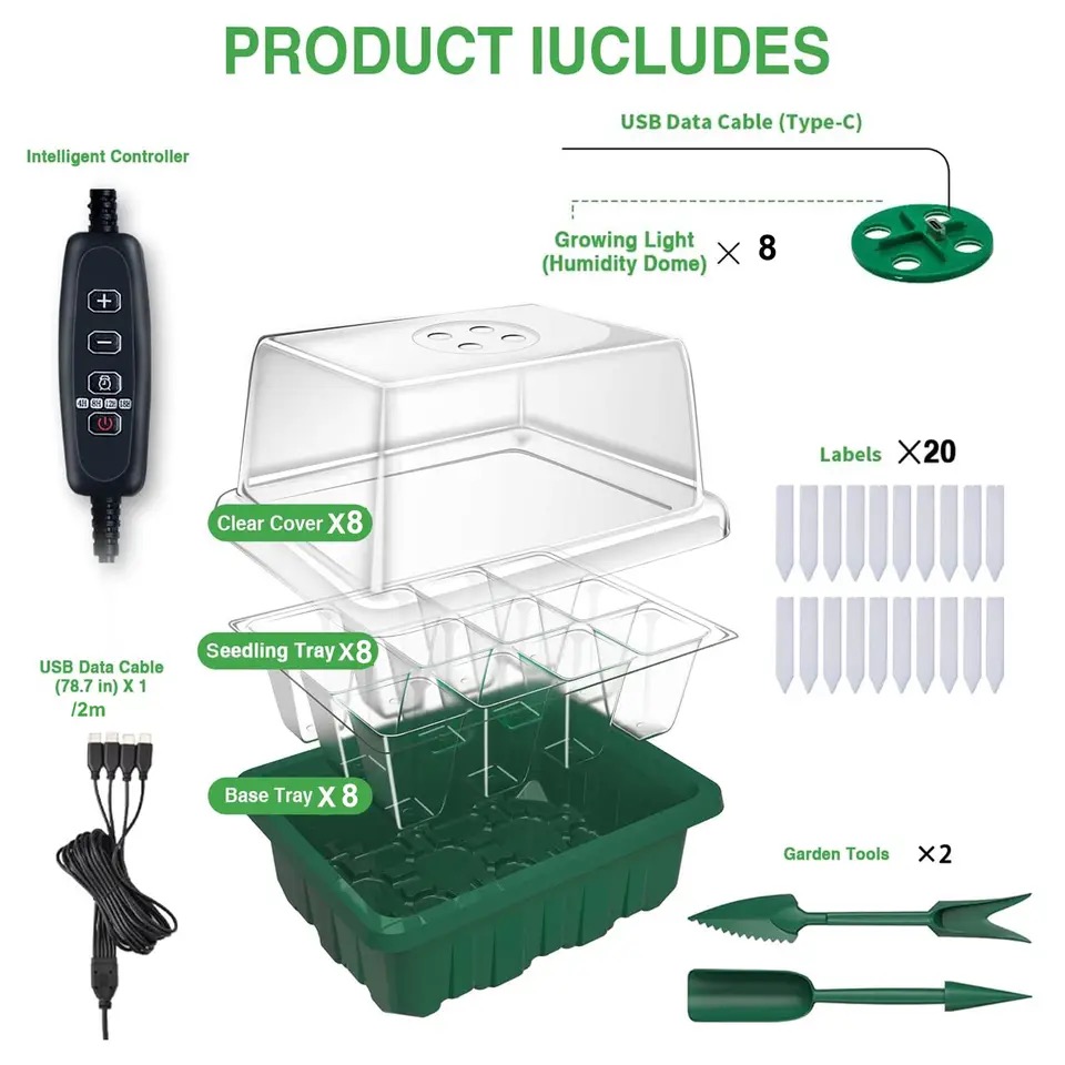 KEBINCPLED Full Spectrum USB 5 - đánh giá và giá Seed Starter Tray
