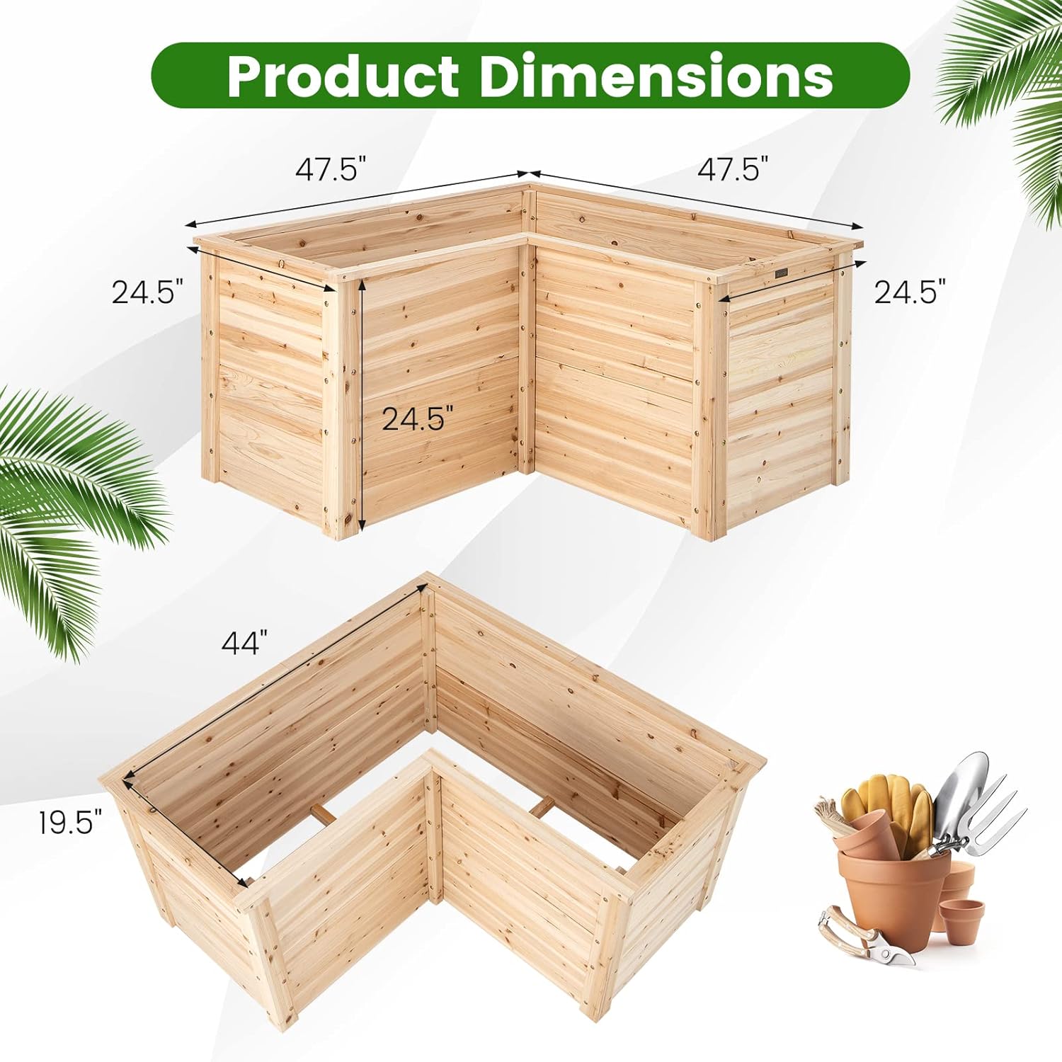 Outdoor Solid Wood Raised Gard - đánh giá và giá Raised Garden Bed