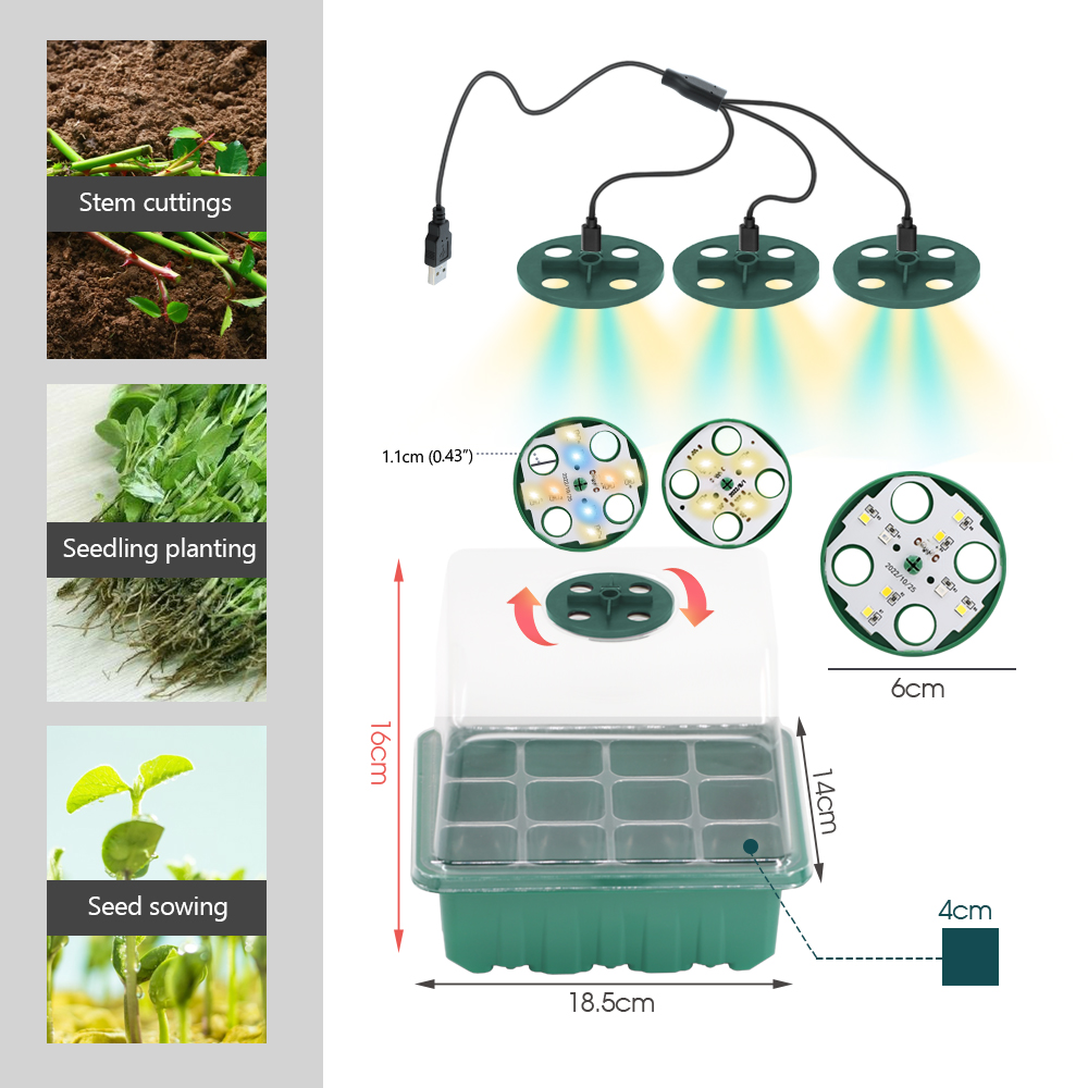 LED Nursery Pots with Grow Lig - đánh giá và giá Seed Starter Tray