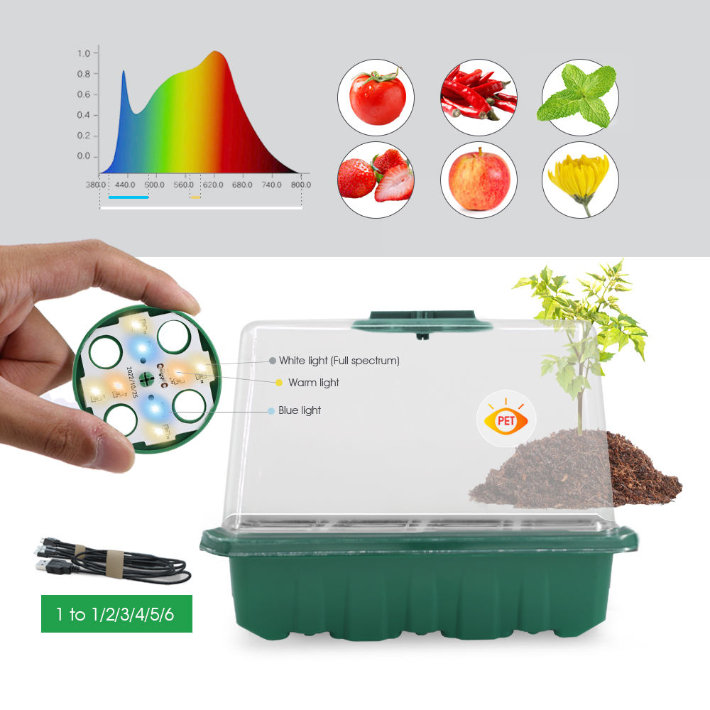 LED Nursery Pots with Grow Lig - đánh giá và giá Seed Starter Tray