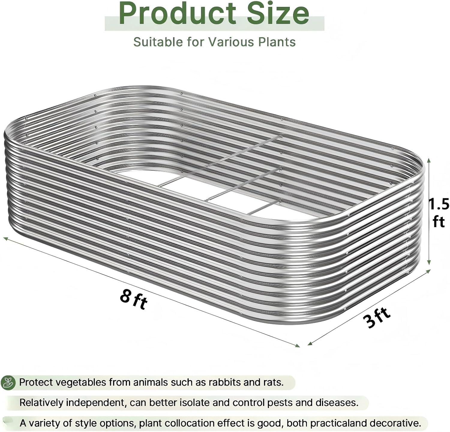 Outdoor Gardening with 2 PCS 8 - đánh giá và giá Raised Garden Bed