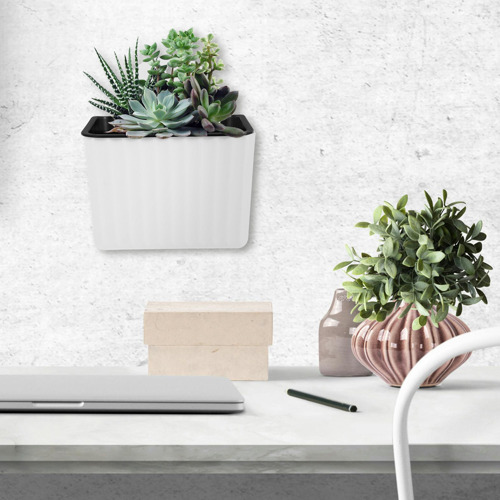2Pcs Wall Mount Flower Pots Se - đánh giá và giá Self Watering Planter