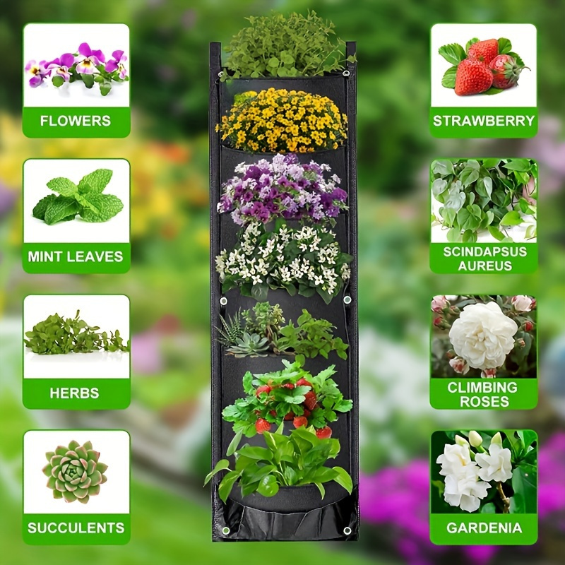 2Pcs 7 Pocket Waterproof Wall  - đánh giá và giá Vertical Planter