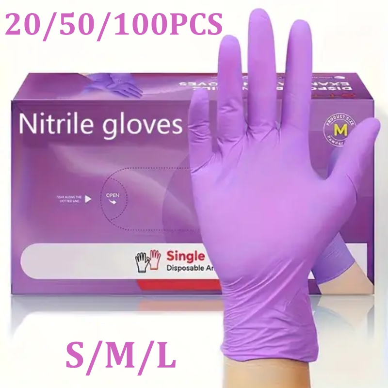 50/100PCS Violet Nitrile Glove - đánh giá và giá Garden Gloves