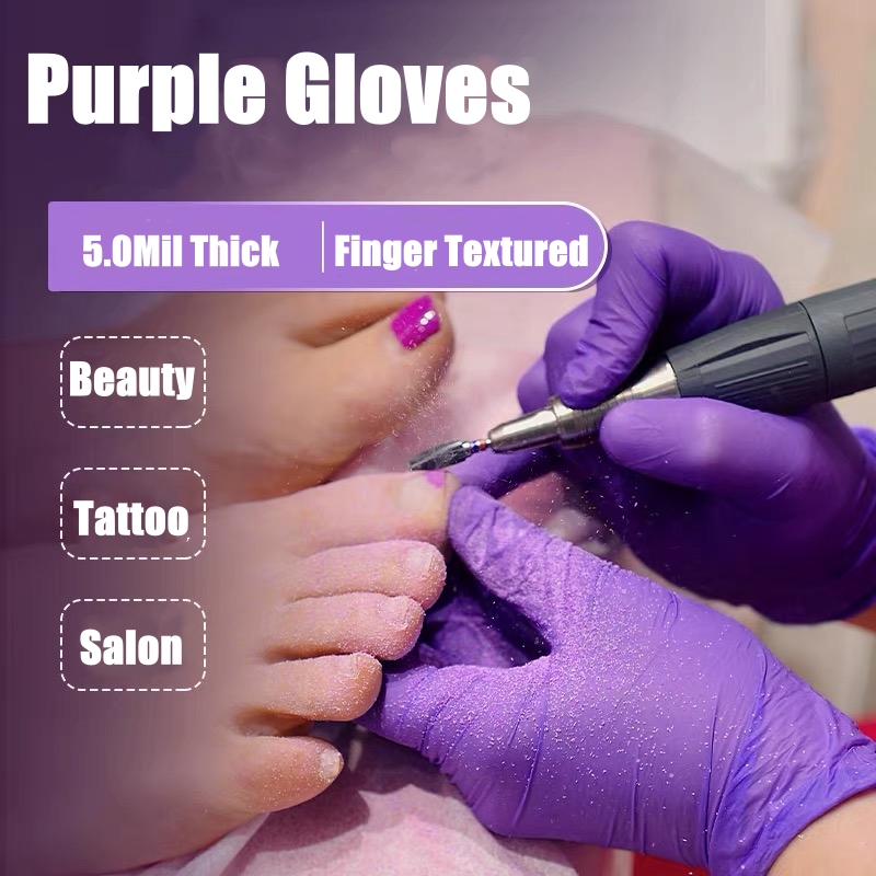 50/100PCS Violet Nitrile Glove - đánh giá và giá Garden Gloves