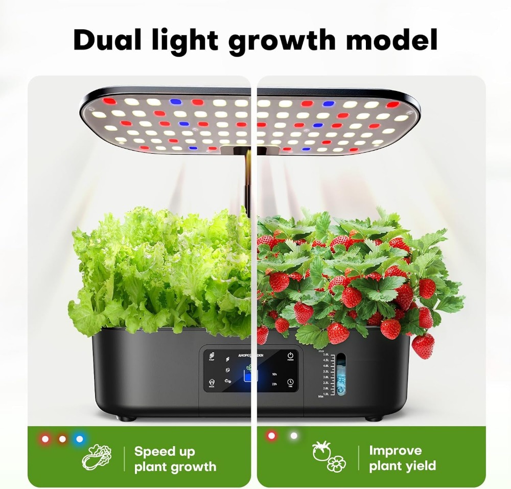 12-Pod Indoor Hydroponic Garde - đánh giá và giá Indoor Herb Garden