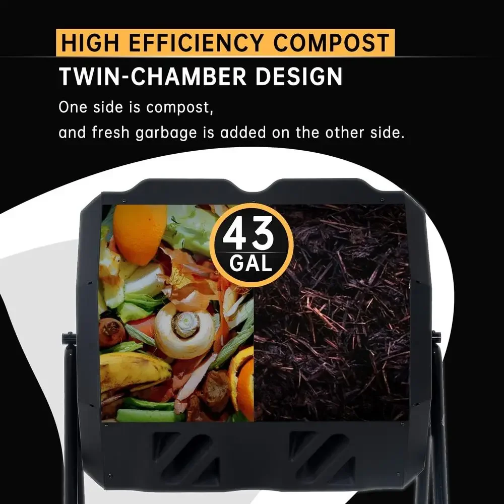 Dual Chamber 43 Gallon Rotatin - đánh giá và giá Compost Bin