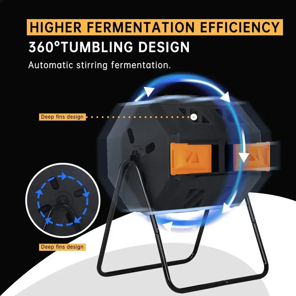 Dual Chamber 43 Gallon Rotatin - đánh giá và giá Compost Bin