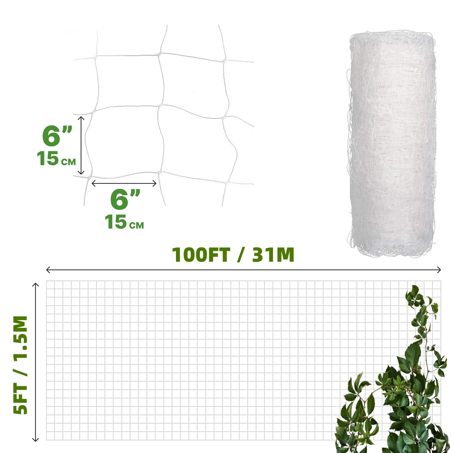 Plastic Trellis Netting 4x100f - đánh giá và giá Vertical Planter
