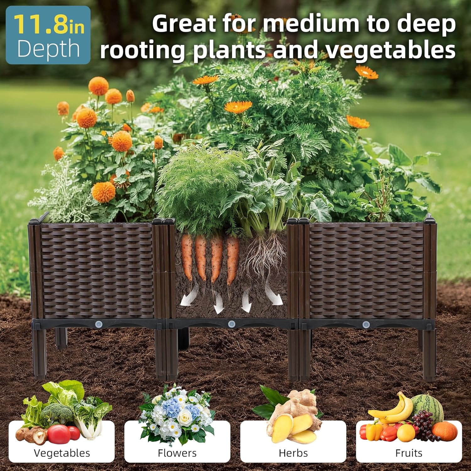 Outdoor Gardening Rattan Plant - đánh giá và giá Self Watering Planter