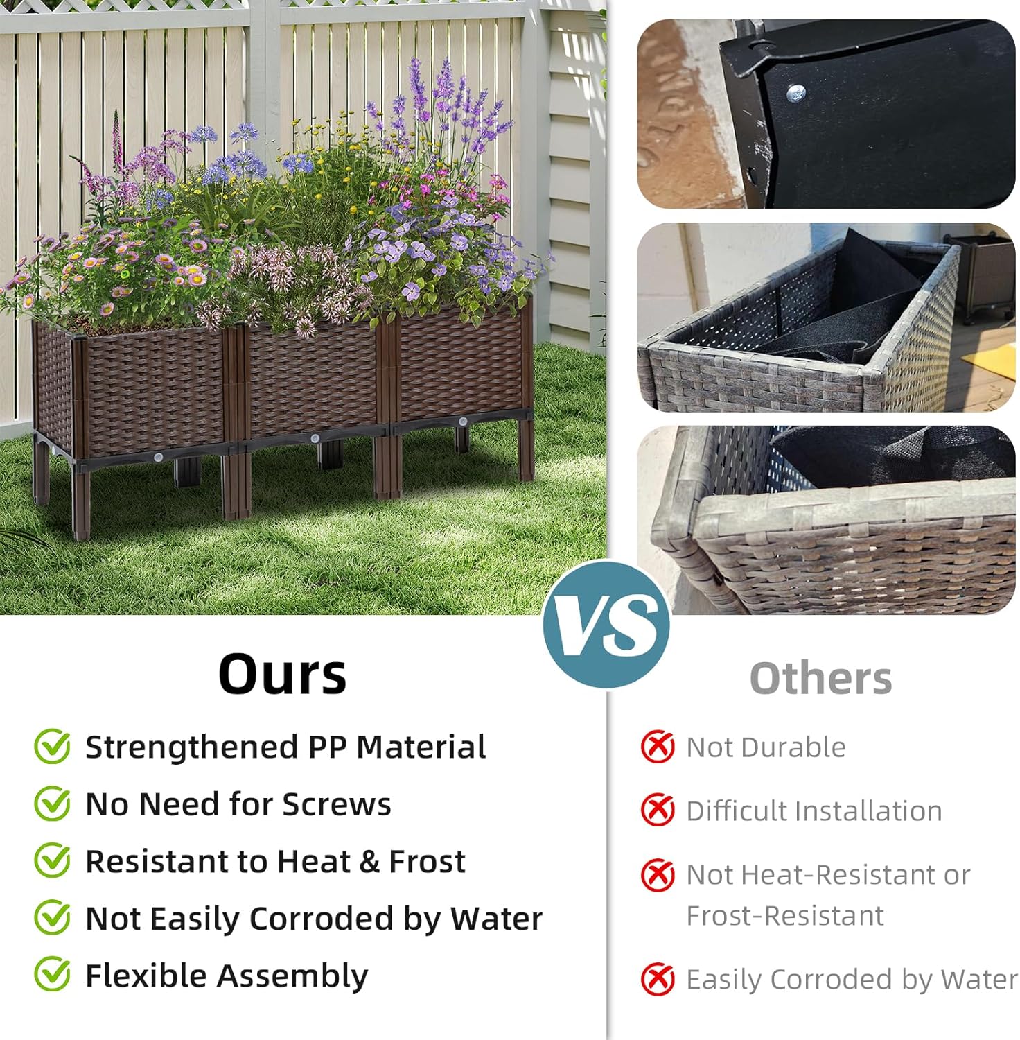 Outdoor Gardening Rattan Plant - đánh giá và giá Self Watering Planter